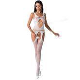 PASSION - WOMAN BS057 WHITE BODYSTOCKING ONE SIZE - 53Xshop