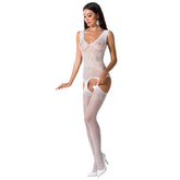 PASSION - WOMAN BS062 WHITE BODYSTOCKING ONE SIZE - 53Xshop