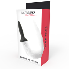 DARKNESS - SILICONE ANAL PLUG WITH WHITE TAIL - 53Xshop