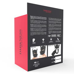 DARKNESS - NEOPRENE DOG MASK WITH REMOVABLE MUZZLE L - 53Xshop