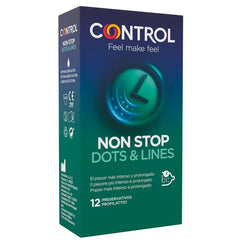 CONTROL - NONSTOP DOTS AND LINES CONDOMS 12 UNITS - 53Xshop