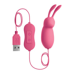 OMG - CUTE RABBIT POWERFUL PINK VIBRATOR USB - 53Xshop