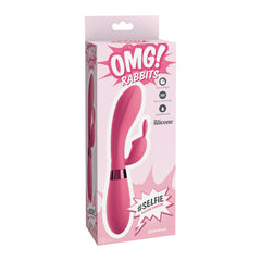 OMG - SELFIE SILICONE VIBRATOR RABBIT PINK - 53Xshop