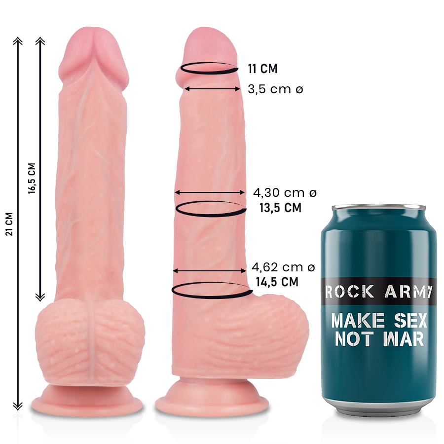 ROCKARMY - LIQUID SILICONE PREMIUM SPITFIRE REALISTIC 21 CM -O- 4.62 CM - 53Xshop
