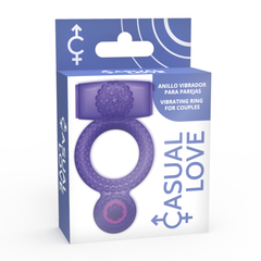 CASUAL LOVE - RING VIBRATING DOUBLE PLEASURE PURPLE - 53Xshop
