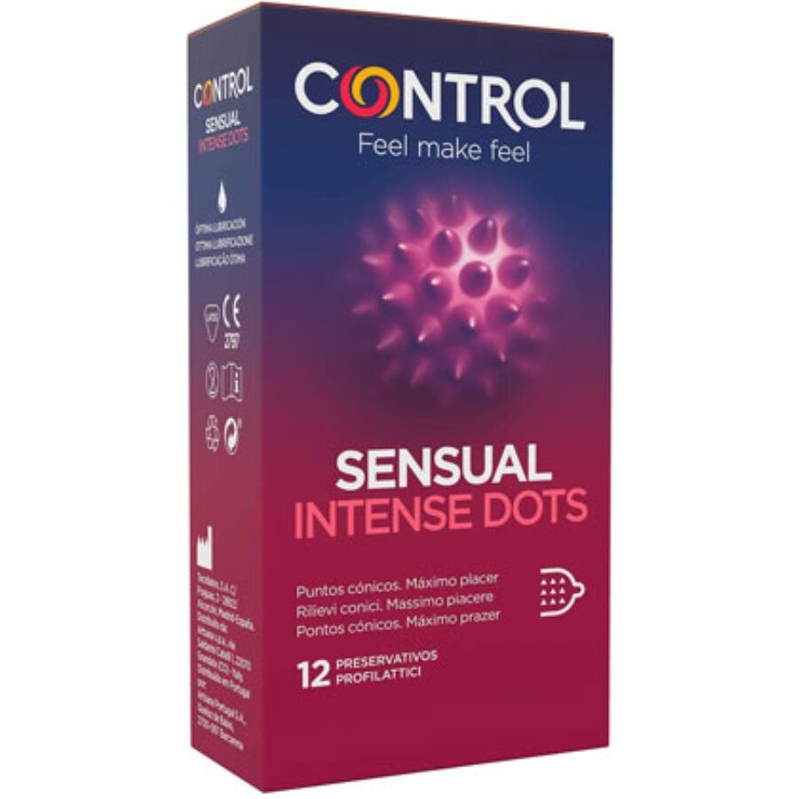 CONTROL - SPIKE CONDOMS WITH CONICAL POINTS 12 UNITS - 53Xshop