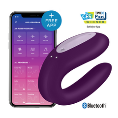 SATISFYER - DOUBLE JOY CON APP BLACK - 53Xshop