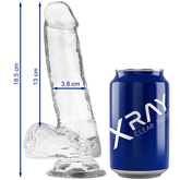 X RAY - CLEAR COCK WITH BALLS 18.5 CM -O- 3.8 CM - 53Xshop