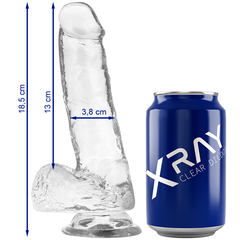 X RAY - CLEAR COCK WITH BALLS 18.5 CM -O- 3.8 CM - 53Xshop