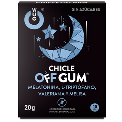 WUG GUM - OFF VALERIAN, TRYPTOPHAN, LEMON BALM AND MELATONIN 10 UNITS - 53Xshop