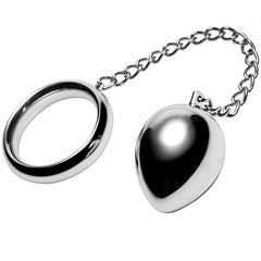 METAL HARD - COCK RING 45MM + CHAIN WITH METAL BALL - 53Xshop