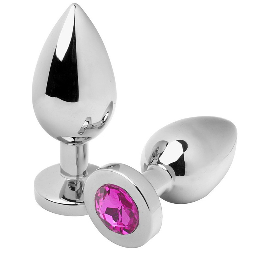 METAL HARD - ANAL PLUG DIAMOND PINK MEDIUM 7.62CM - 53Xshop