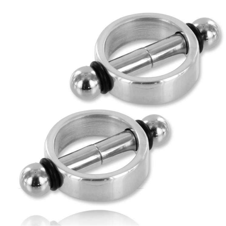 METAL HARD - MAGNETIC NIPPLE Clamps PAIR - 53Xshop