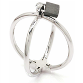 METAL HARD - CRISS CROSS HANDCUFF STAINLESS STEEL RESTRAINTS - 53Xshop