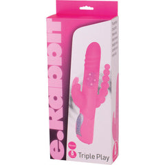 SEVEN CREATIONS - E RABBIT TRIPLE PLAY PINK TRIPLE STIMULATION VIBRATOR - 53Xshop