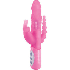 SEVEN CREATIONS - E RABBIT SLIMINE TRIPLE PLAY TRIPLE STIMULATION VIBRATOR PINK - 53Xshop