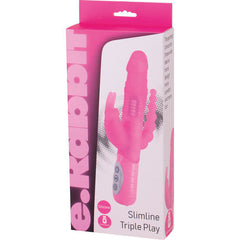 SEVEN CREATIONS - E RABBIT SLIMINE TRIPLE PLAY TRIPLE STIMULATION VIBRATOR PINK - 53Xshop