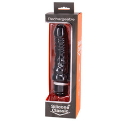 SEVEN CREATIONS - BLACK RECHARGEABLE VIBRATOR 7V 18 CM MODEL 2 - 53Xshop