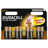 DURACELL - PLUS POWER BATTERY AA LR6 8UNITS