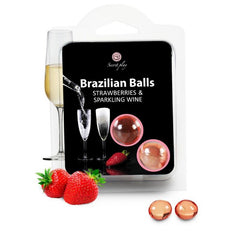 SECRETPLAY - STRAWBERRY AND CHAMPAGNE BRAZILIAN BALLS SET - 53Xshop