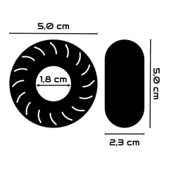 POWERING - SUPER FLEXIBLE AND RESISTANT PENIS RING 5CM PR08 BLACK - 53Xshop