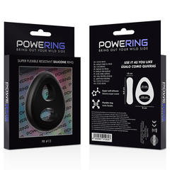 POWERING - SUPER FLEXIBLE AND RESISTANT PENIS AND TESTICLE RING PR13 BLACK - 53Xshop
