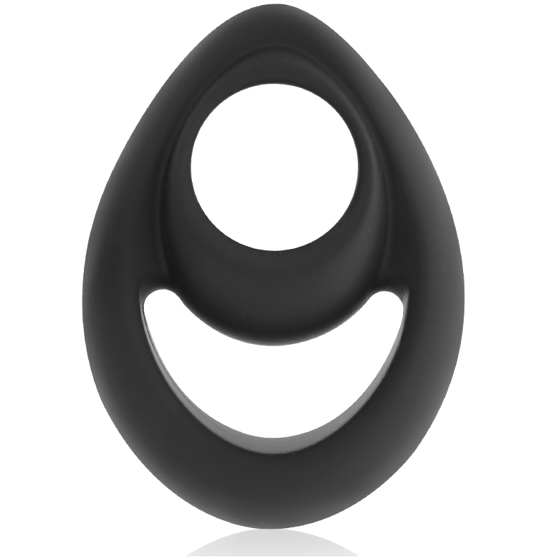 POWERING - SUPER FLEXIBLE AND RESISTANT PENIS AND TESTICLE RING PR14 BLACK - 53Xshop