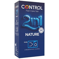 CONTROL - DUO NATURA 2-1 PRESERVATIVE + GEL 6 UNITS - 53Xshop