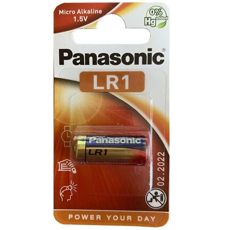 PANASONIC - ALKALINE BATTERY LR1 1.5V BLISTER 1 PACK - 53Xshop