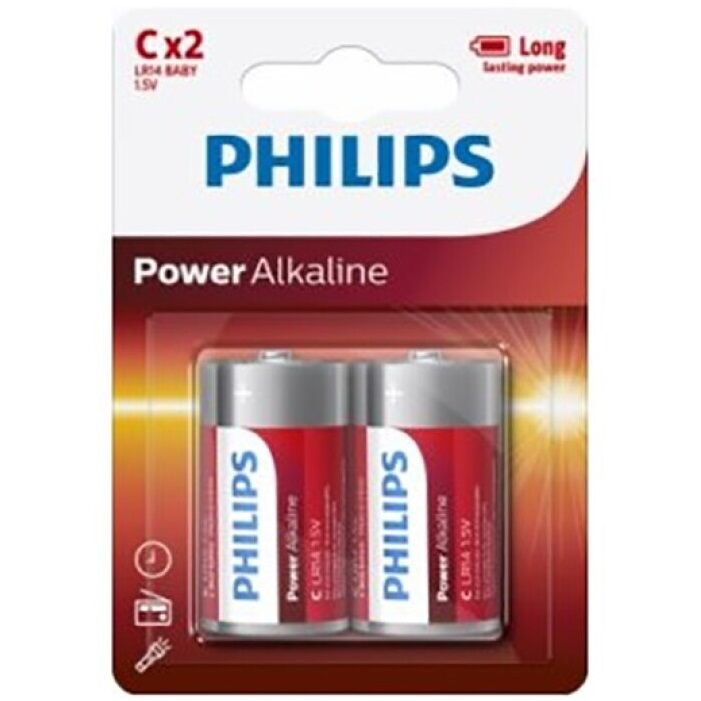 PHILIPS - POWER BATTERIES PILA C LR14 PACK 2 - 53Xshop