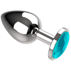 COQUETTE CHIC DESIRE - ANAL PLUG METAL BLUE COLOR SIZE L 4 X 9 CM - 53Xshop