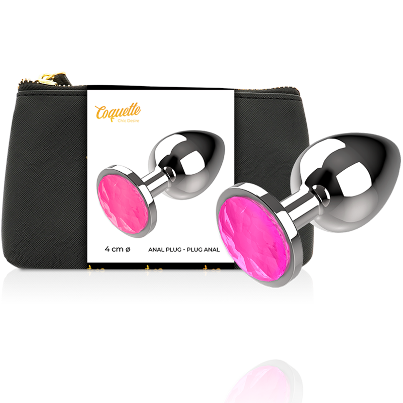 COQUETTE CHIC DESIRE - ANAL PLUG METAL PINK COLOR SIZE L 4 X 9 CM - 53Xshop