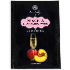 SECRETPLAY - PEACH & SPARKLING WINE MASSAGE OIL SACHET 10 ML - 53Xshop