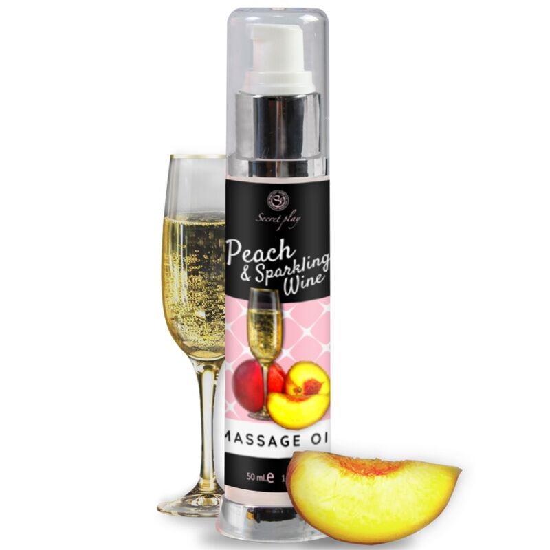 SECRETPLAY - PEACH & SPARKLING WINE MASSAGE OIL 50 ML - 53Xshop