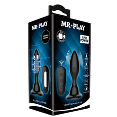MR PLAY - ANAL PLUG WITH VIBRATION BLACK REMOTE CONTROL - 53Xshop