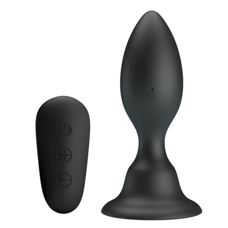 MR PLAY - ANAL PLUG WITH VIBRATION BLACK REMOTE CONTROL - 53Xshop