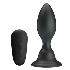 MR PLAY - ANAL PLUG WITH VIBRATION BLACK REMOTE CONTROL - 53Xshop