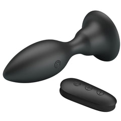 MR PLAY - ANAL PLUG WITH VIBRATION BLACK REMOTE CONTROL - 53Xshop