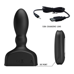 MR PLAY - BLACK INFLATABLE ANAL PLUG REMOTE CONTROL - 53Xshop