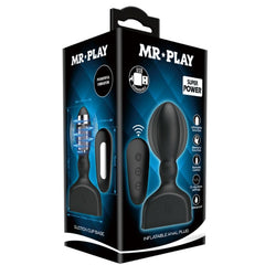 MR PLAY - BLACK INFLATABLE ANAL PLUG REMOTE CONTROL - 53Xshop