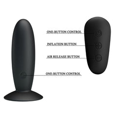 MR PLAY - ANAL PLUG WITH VIBRATION BLACK REMOTE CONTROL - 53Xshop