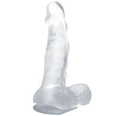 REALISTIC DILDO TRANSPARENT TESTICLES 16.7 CM