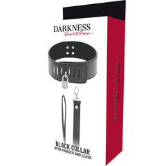 DARKNESS - BDSM COLLAR WITH BLACK LOCK - 53Xshop