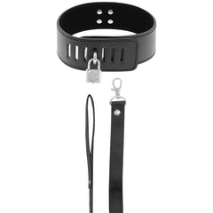 DARKNESS - BDSM COLLAR WITH BLACK LOCK - 53Xshop