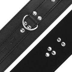 DARKNESS - BLACK LEATHER HANDCUFFS - 53Xshop