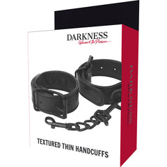 DARKNESS - WIDE THIN TEXTURED HANDCUFFS - 53Xshop