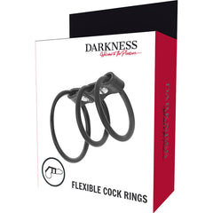 DARKNESS - SET OF 3 FLEXIBLE PENIS RINGS - 53Xshop