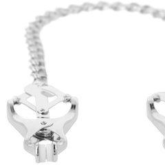 DARKNESS - METAL NIPPLE CLAMP WITH CHAIN - 53Xshop