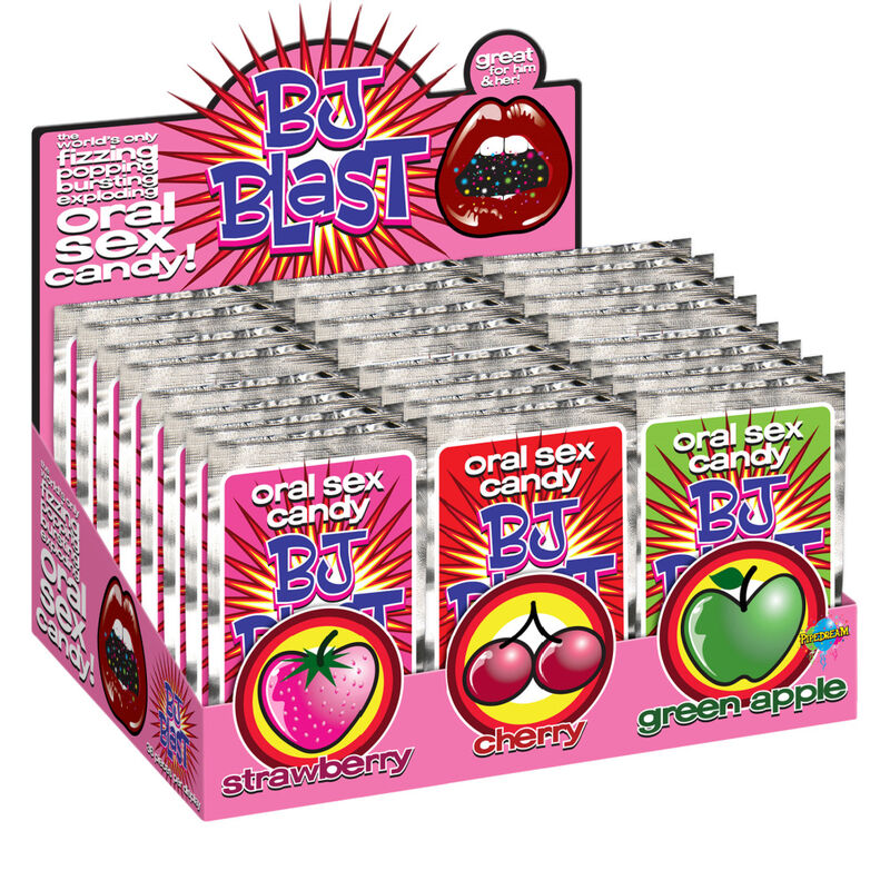 PIPEDREAMS - BJ BLAST STRAWBERRY / CHERRY AND GREEN APPLE - DISPLAY - 36 PC - 53Xshop