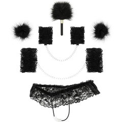 COQUETTE CHIC DESIRE - LACE BONDAGE SET DELUXE BLACK - 53Xshop